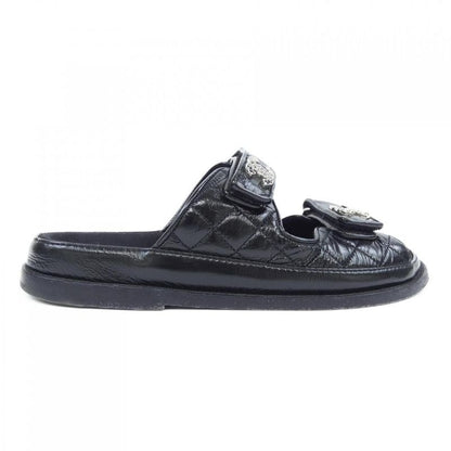 Chanel Size 38 Black Sandals