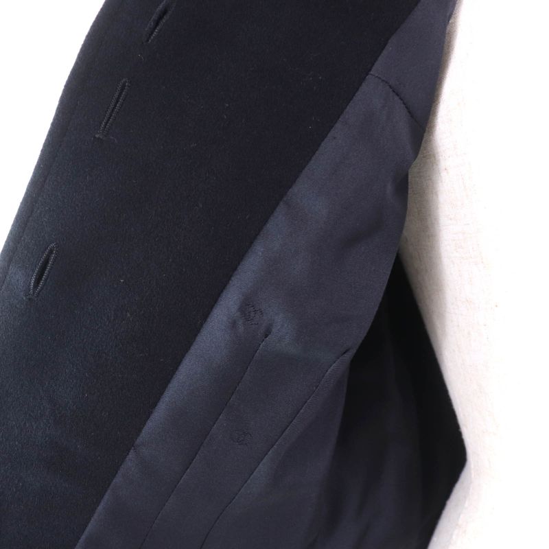 CHANEL 98A P12245 100% Cashmere Jacket With Coco Mark Buttons Dark Navy 38 Made