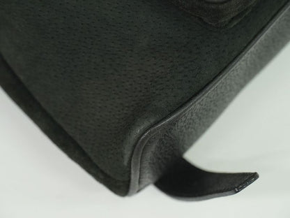 Authentic Gucci Bamboo Backpack Sac Backpack Suede Leather Black Bamboo Bag