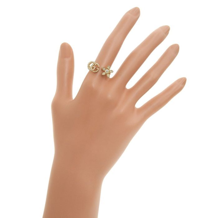 Gucci Flora GG Diamond Ring 18K Yellow Gold 750 Yellow Gold Diamond #14 Approx