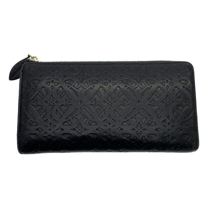 Loewe Anagram Repeat L Zip Leather Wallet Black