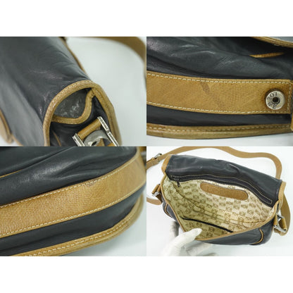 Loewe Anagram Shoulder Bag Pochette Leather Black Outside — view 8