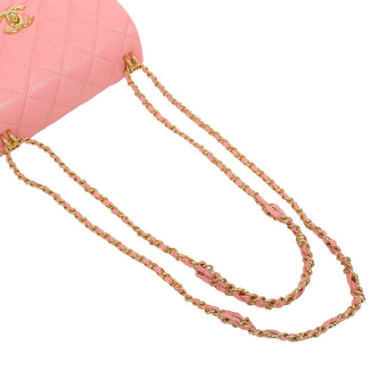 Chanel Chain Pink Gold Caviar Leather Quilted 20 Single Flap Shoulder Bag — view 4