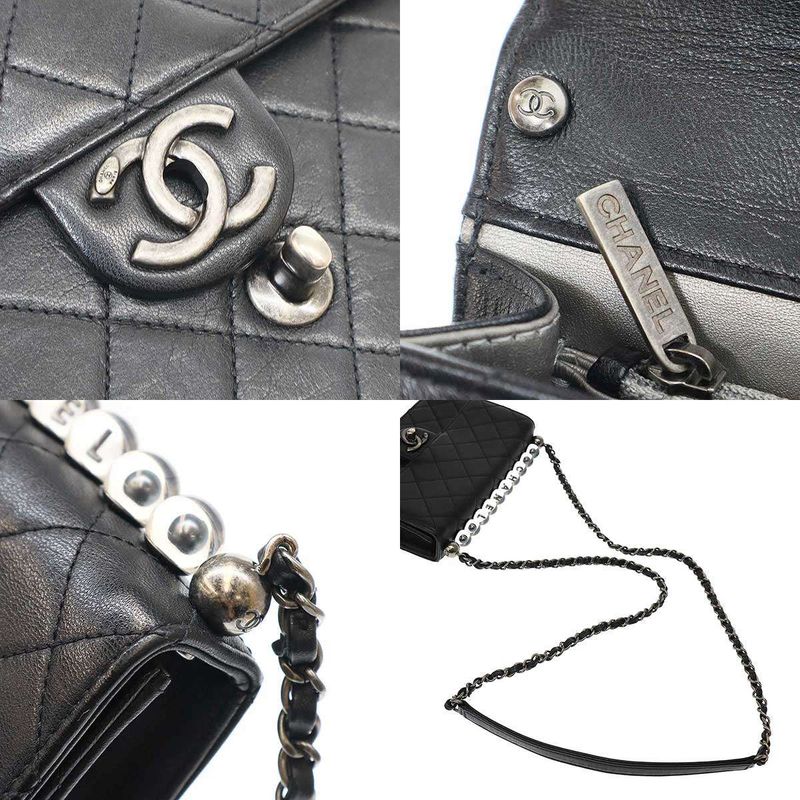 Chanel Clear Pearl Matelasse Bag Clear Pearl Matelasse Shoulder Bag As0585 Black