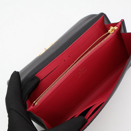 Louis Vuitton Long Wallet Portefeuille Capucines Taurillon Leather Marine Rouge