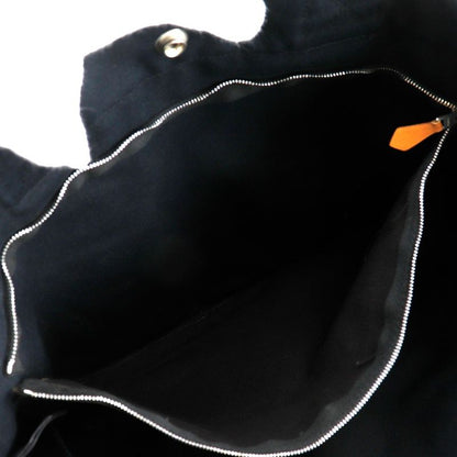 Hermes Fourre Tout MM Tote Bag Cotton Black Unisex Handbag