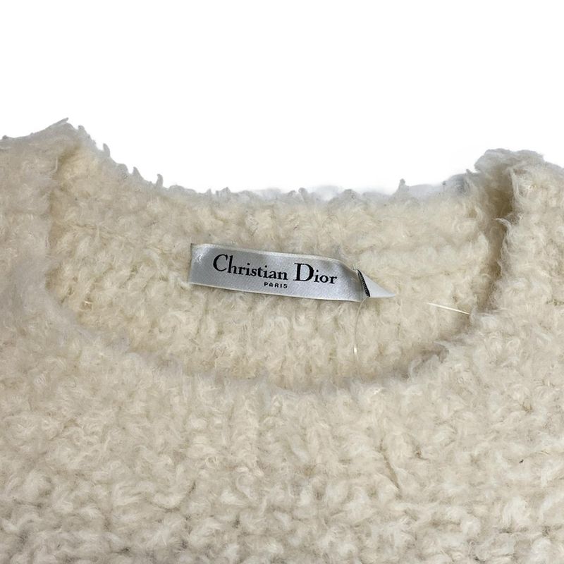 Dior/christian Dior Long Sleeve Sweater Size I 40 Women's 154s55am114 Ivory