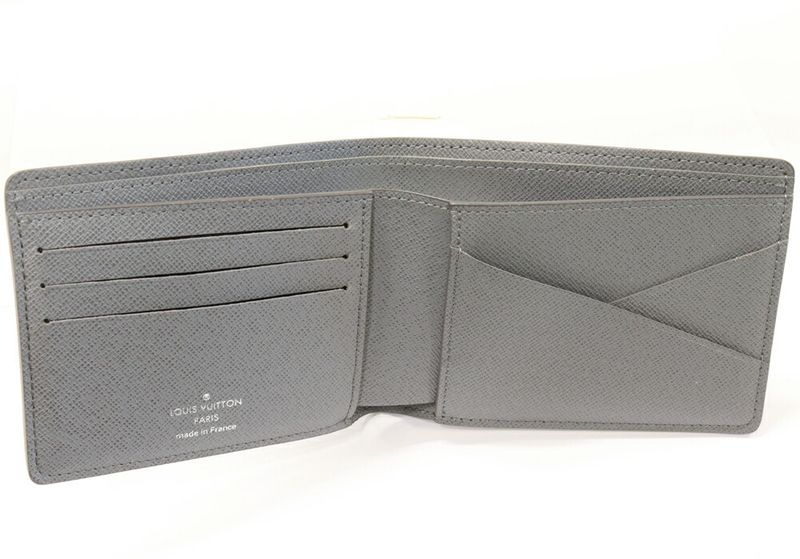 Louis Vuitton Bifold Billfold Without Coin Purse Damier Graphite Link Gray