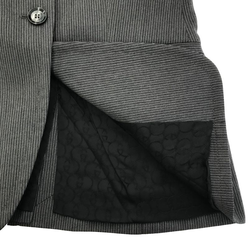 Gucci 2007aw Striped Jacket and Slacks Pants Set-Up Suit Gray 40