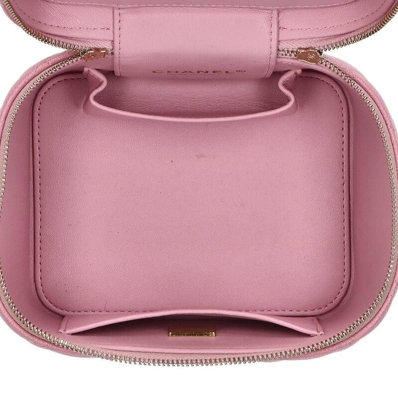 Chanel Vanity Caviar Skin Chain Shoulder Bag Women