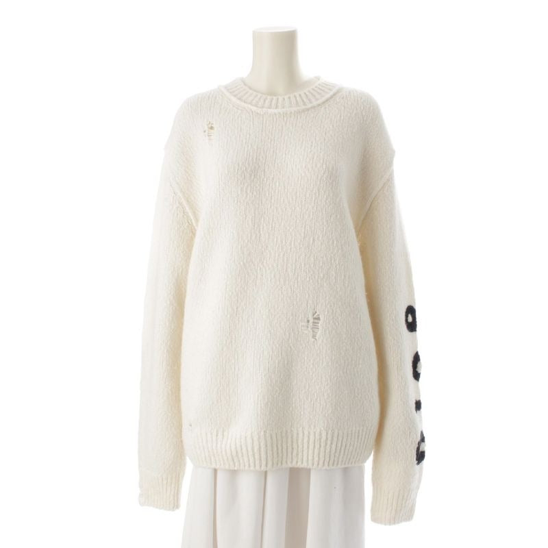 Dior 24 SS Wool Distressed Processing Otani Workshop Knit Sweater Top 413 M651 At7