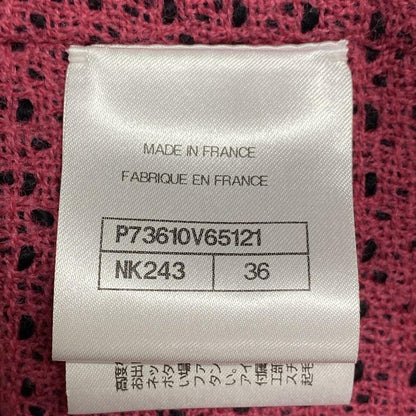 Chanel Jacket Size 36 S Women - P73610 Black And Pink Long Sleeves / Collarless