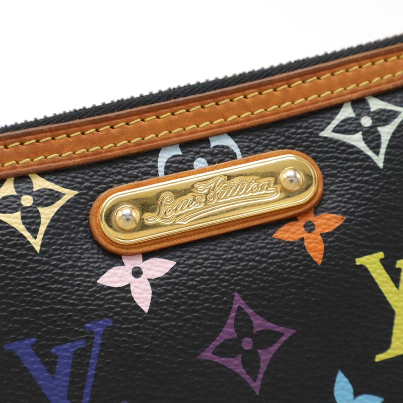 Louis Vuitton Monogram Multicolor Pochette Mira MM Chain Accessoire Pouch Noir