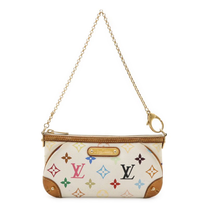 Louis Vuitton Monogram Multicolor Pochette Mira MM Chain Accessoire Pouch