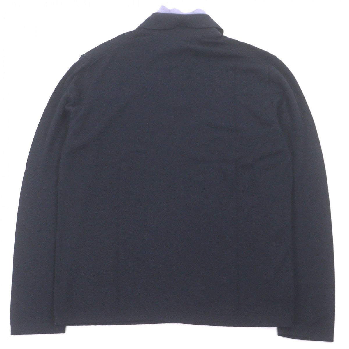 Hermes Cashmere Cowhide Half Zip Docking Design Lightweight Knit Polo — view 3