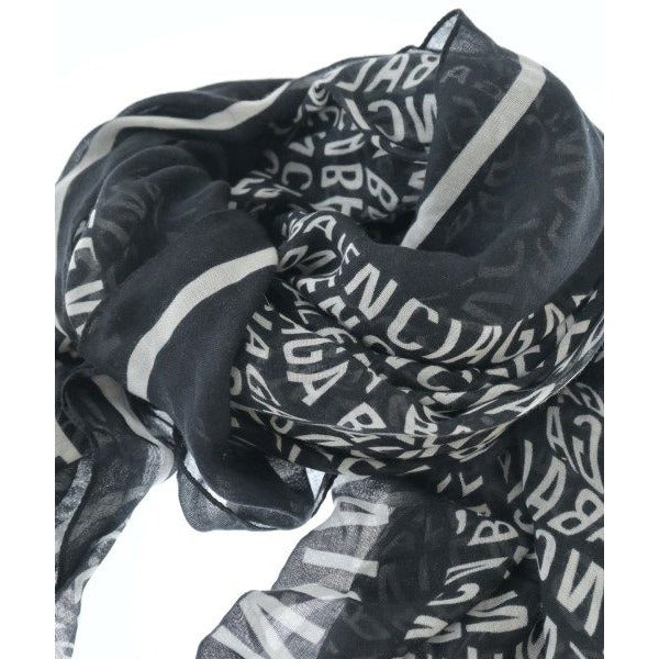 Balenciaga Scarf Silk Black White — view 2