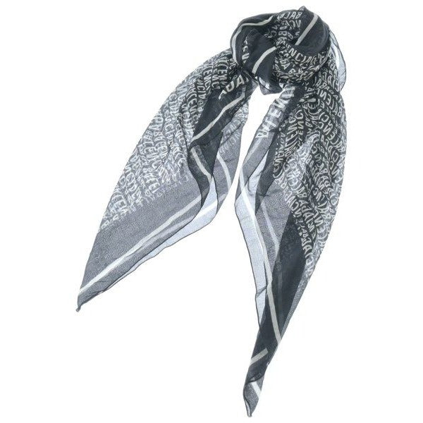 Balenciaga Scarf Silk Black White