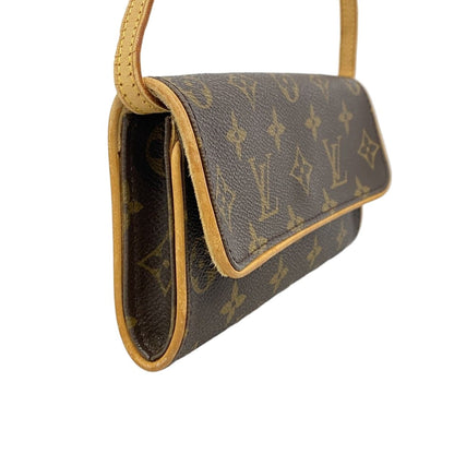 Louis Vuitton Shoulder Bag Monogram Pochette Twin PM Brown — view 2