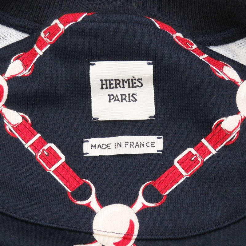Hermes Grand Tulala 2e4207dk Cotton Navy Blouson Outerwear Jacket 1382 Hermes