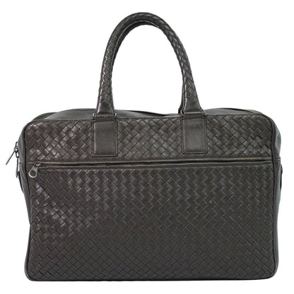 Bottega Veneta Intrecciato Business Bag Handbag Leather Brown Outside