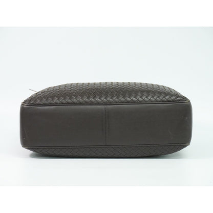 Bottega Veneta Intrecciato Business Bag Handbag Leather Brown Outside — view 3
