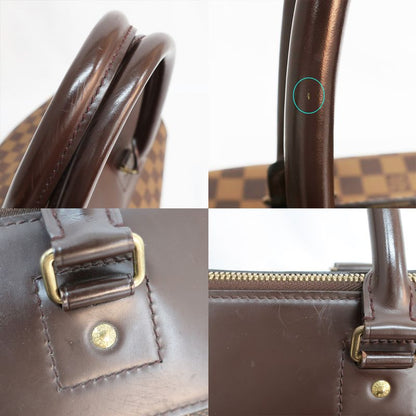Louis Vuitton Greenwich PM Boston Bag N41165 Damier Brown Gdhardware