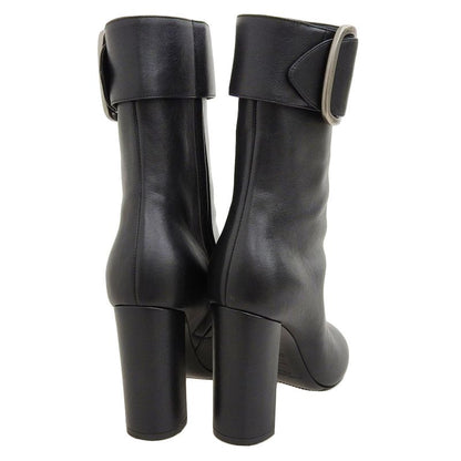 Saint Laurent 2020 Item 529330 Leather Belted Short Ankle Boots 36.5 23-23.5cm
