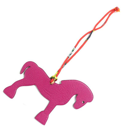 Hermes Petite Ash Elmy Horse Leather Bagcharm Brown Violet Made In Francewomen