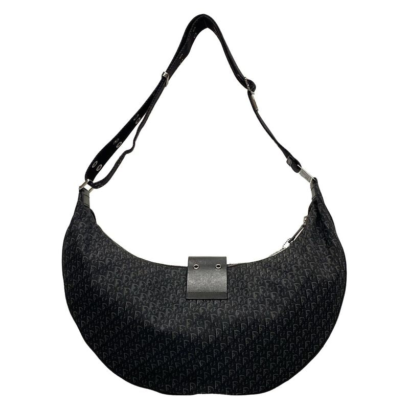 Dior/christian Dior Shoulder Bag Street Chictrotter Black And Gray Leather