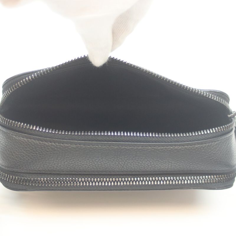 Louis Vuitton M59161 Grain Calf Alfa Wearable Wallet Shoulder Bag Noir Black