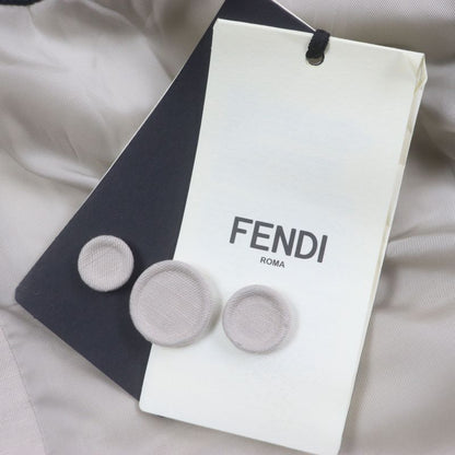  Fendi 2021 Fj0657 41% Linen Peaked Lapel Logo Embroidery Single Jacket