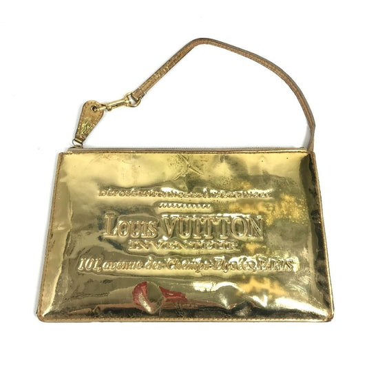 Louis Vuitton Handbag Pochette Plat Leather Gold