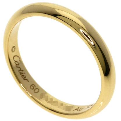 Cartier Wedding Band 60 Ring 18k Yellow Gold