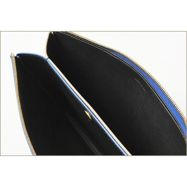 Celine Clutch Pouch Bag Bicolor Blue Beige — view 2