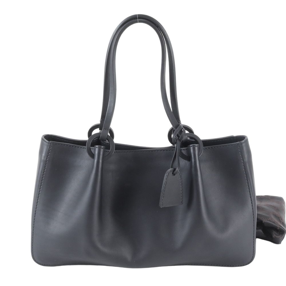 Gucci Vitello Leather Tote Shoulder Hand Black — view 2