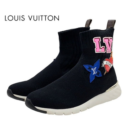 Louis Vuitton Black Heart Line Sneakers Shoes Socks Patch Knit