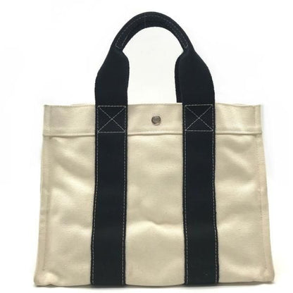 Hermes Canvas Bora Hand Bag White