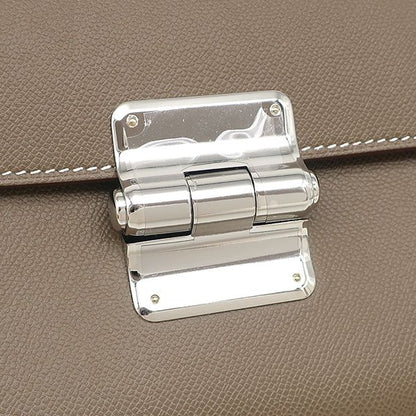 Hermes Long Wallet Charnière Togo Vaumeadam Etoupe Silver Hardware Unused