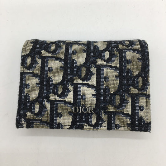 Christian Dior Trotter Card Case Navy