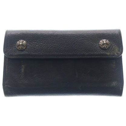 Chrome Hearts Wave Leather Wallet Black
