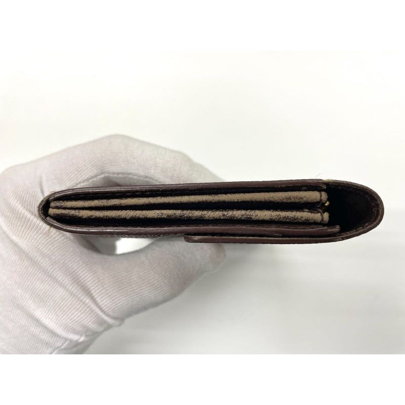 Louis Vuitton Damier Pochette Porte Monnaie Cles Di Long Wallet Brown — view 4