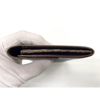 Louis Vuitton Damier Pochette Porte Monnaie Cles Di Long Wallet Brown — view 6