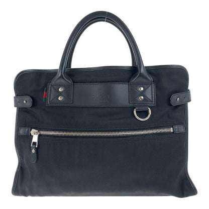 Gucci Sherry Line Black Silver Hardware Nylon Business Bag Handbag Men