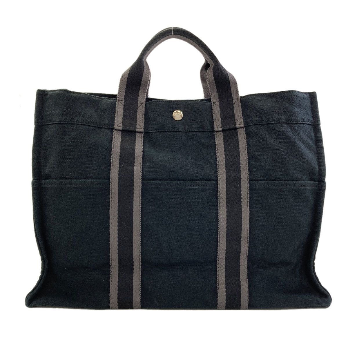 Hermes Sac Fourre Tout MM Silver Handbag Canvas