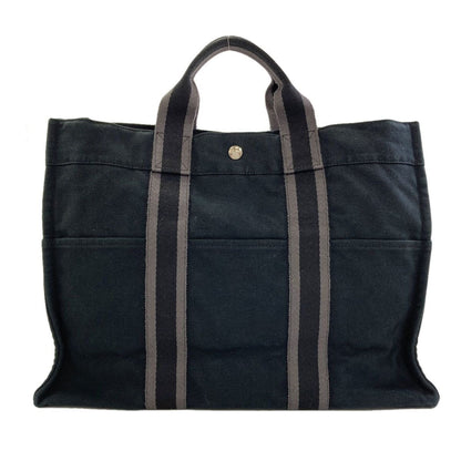 Hermes Sac Fourre Tout MM Silver Handbag Canvas