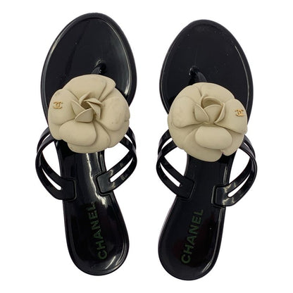 Chanel | Camellia Corsage Coco Mark Flip Flops