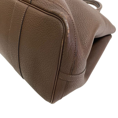 Hermes Garden Party MM Etape Leather Tote Bag Brown Ladies Brand
