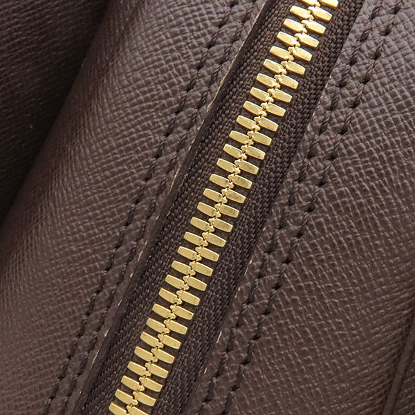 Louis Vuitton Handbag Triana Damier Canvas Damier Ebene Gold Hardware Brown