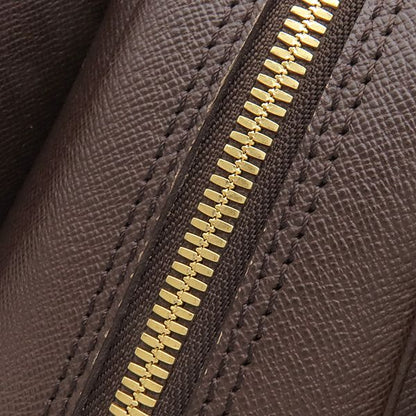 Louis Vuitton Handbag Triana Damier Canvas Damier Ebene Gold Hardware Brown