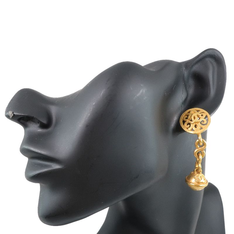 Chanel Gold Plated 95P Ladies 14.2g Earrings With Bells